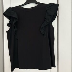 A New Day for Target Black Ruffle Sleeve Top. Size large